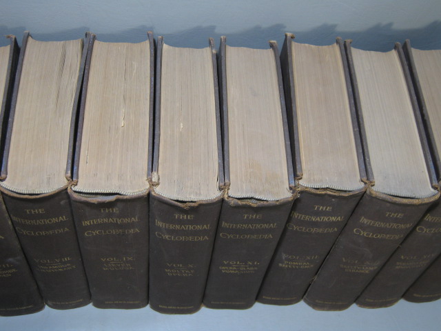 Vtg Antique 1898 International Cyclopedia Set 15 Volumes Hardcover Encyclopedia 13