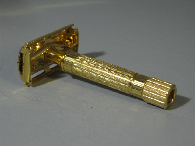 Vintage Gold Gillette Aristocrat Safety Razor Original Case With NOS Blades NR! 4