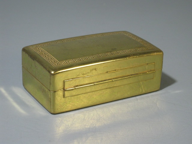 Vintage Gold Gillette Aristocrat Safety Razor Original Case With NOS Blades NR! 15