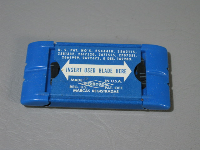 Vintage Gold Gillette Aristocrat Safety Razor Original Case With NOS Blades NR! 19