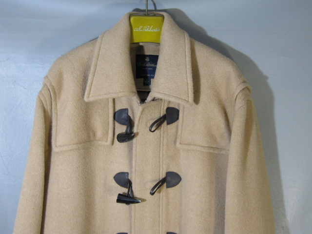 Brooks Brothers Camel Hair Toggle Coat Size Large Bone Buttons Plaid Lining NR! 1