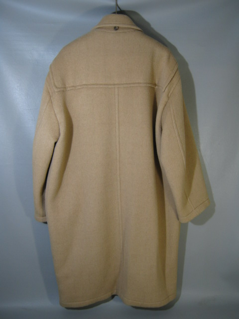 Brooks Brothers Camel Hair Toggle Coat Size Large Bone Buttons Plaid Lining NR! 7