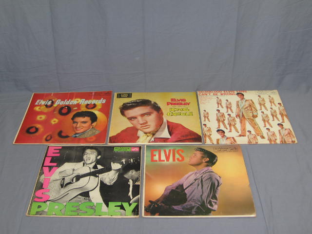 5 Vintage Elvis Presley LP Record Albums LPM 1254 1382+