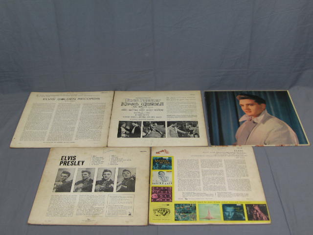 5 Vintage Elvis Presley LP Record Albums LPM 1254 1382+ 1