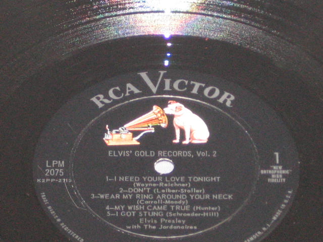 5 Vintage Elvis Presley LP Record Albums LPM 1254 1382+ 11