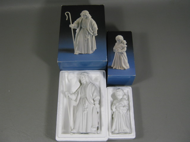 14 Avon Nativity White Bisque Porcelain Xmas Figurine Figure Set Holy Family NR! 7