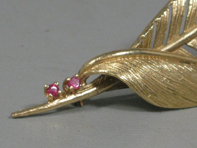 Unique Vintage Antique 14K Yellow Gold Pin Brooch Estate Jewelry 6.2 Grams NR! 1