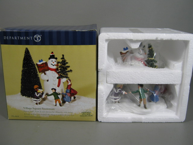 6 Dept 56 Xmas Figurines Snowman Santa Elves Sleigh & Tiny Reindeer North Pole 10