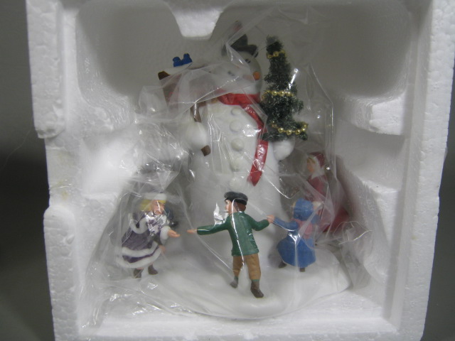 6 Dept 56 Xmas Figurines Snowman Santa Elves Sleigh & Tiny Reindeer North Pole 11