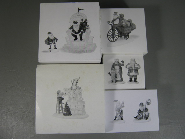 27 Dept 56 Xmas Figurines North Pole Heritage Village Santa Elves Disney Mickey 5
