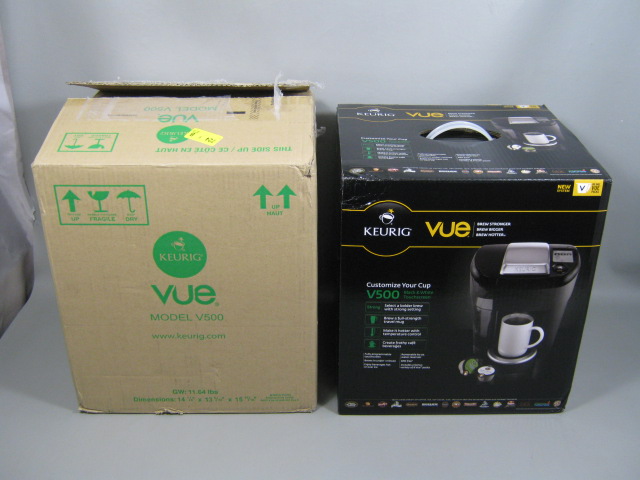 New Keurig Vue V500 Single Serve Home Brewing Brewer System W/ 8 Packs + Box NR!