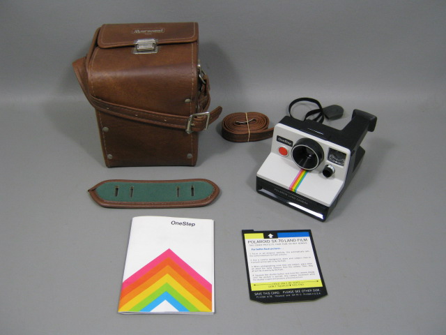 Vtg Polaroid OneStep Instant Film Camera Instruction Manual Marsand Case Bundle