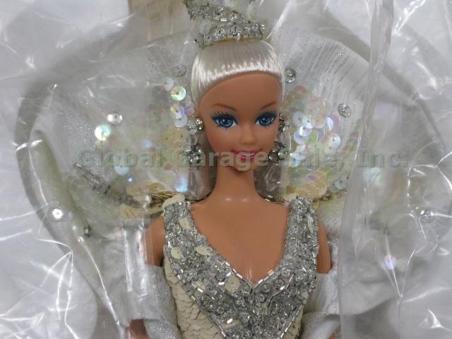1991 Bob Mackie Platinum Barbie Doll 2703 W/ Stand Box Print Brochure Bundle NR!