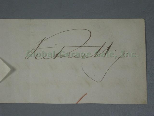 Authentic Queen Victoria Signed Document Signature Autograph Paper Seal NO RES! 1