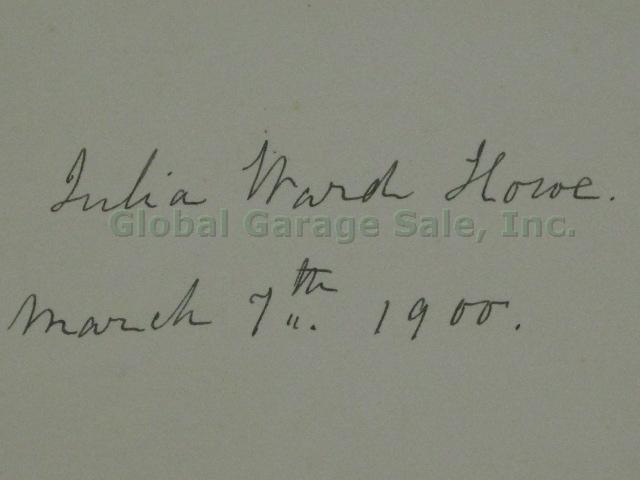Authentic 1900 Julia Ward Howe Signed Paper Autograph Signature Suffragist Poet 1