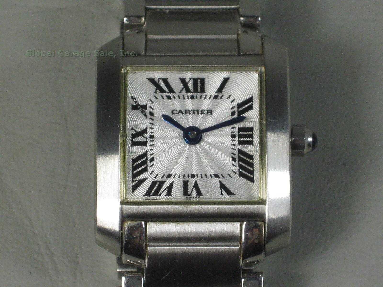 Cartier Tank Francaise Model 2301 Stainless Steel Ladies Watch Wristwatch NO RES 2