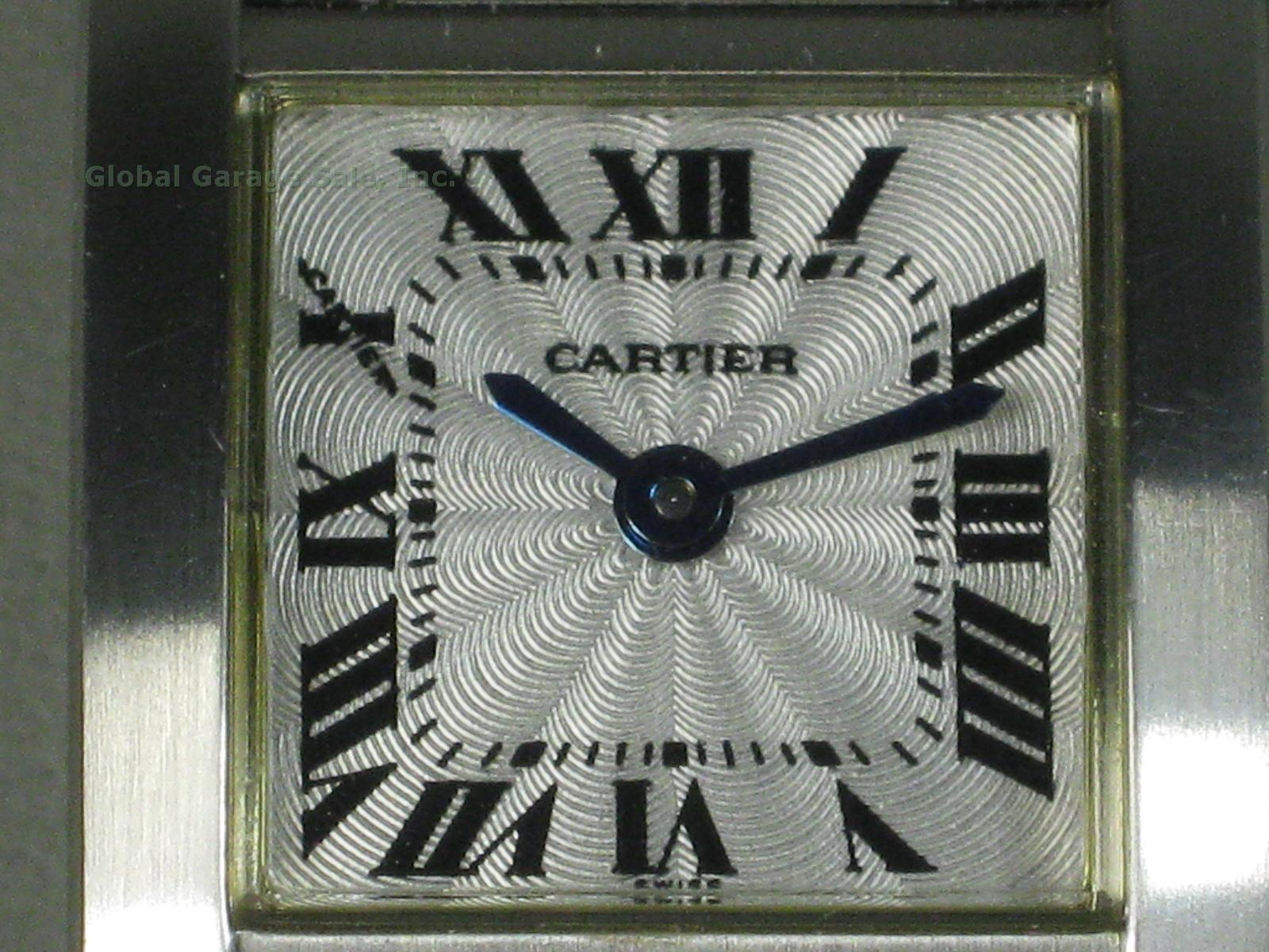 Cartier Tank Francaise Model 2301 Stainless Steel Ladies Watch Wristwatch NO RES 3