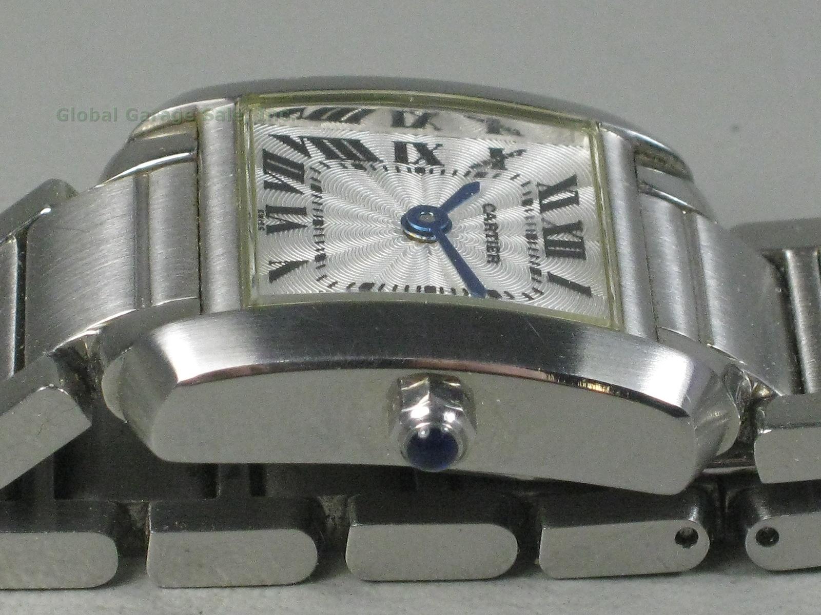 Cartier Tank Francaise Model 2301 Stainless Steel Ladies Watch Wristwatch NO RES 4
