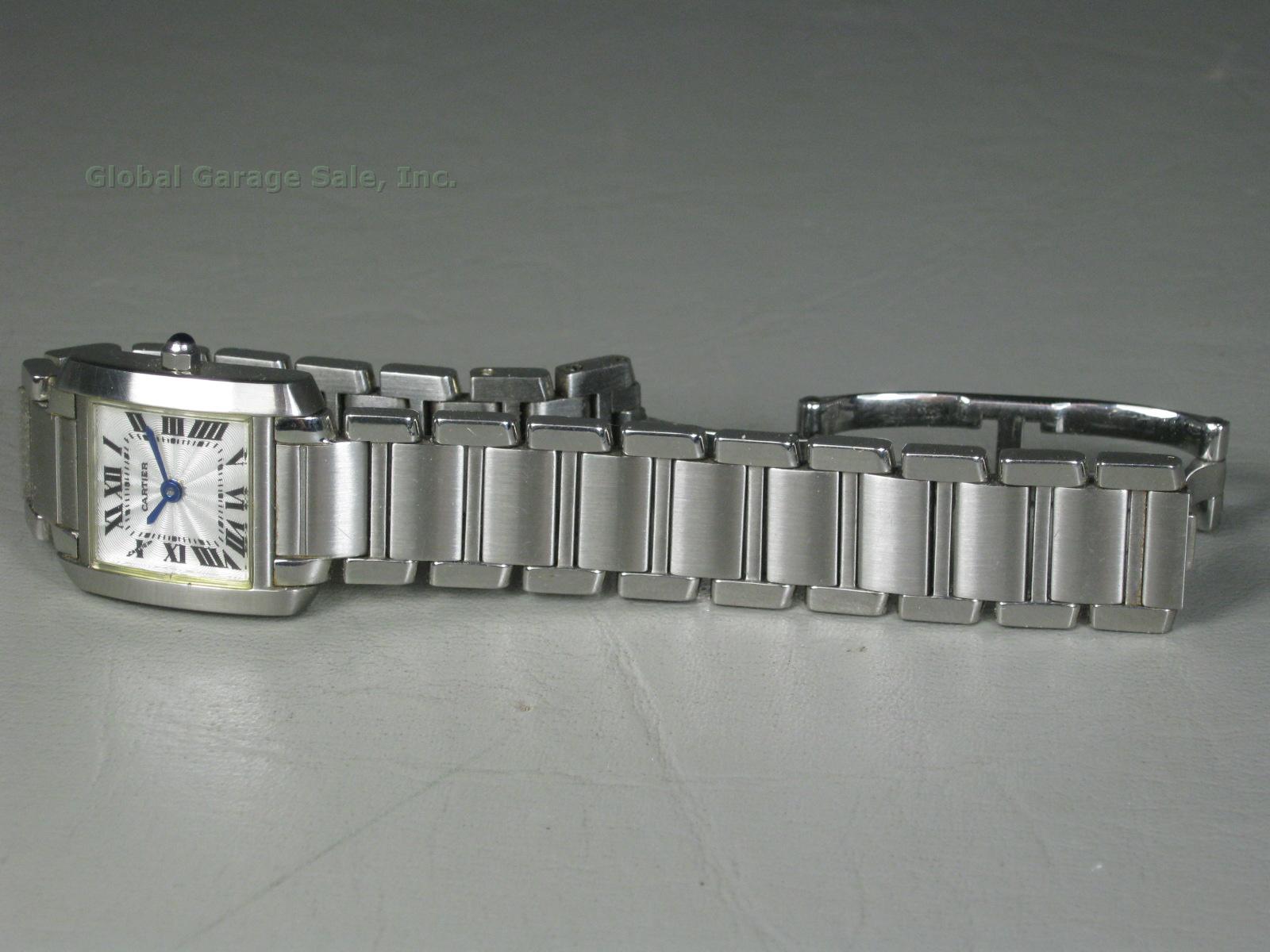 Cartier Tank Francaise Model 2301 Stainless Steel Ladies Watch Wristwatch NO RES 6