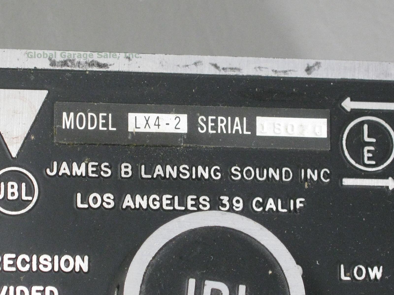 Matching Pair Vintage JBL Lancer 77 Stereo Speaker Crossovers LX4-2 Working! NR! 3