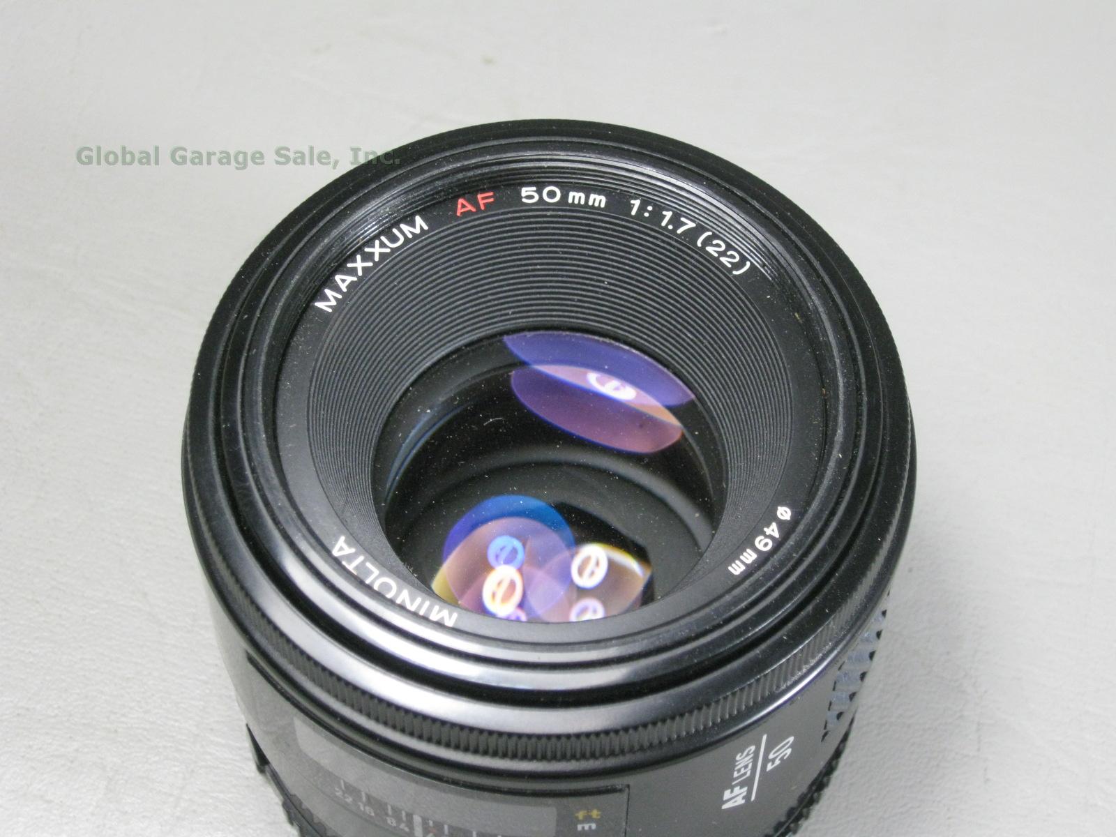 Minolta Maxxum 50 mm 50mm F/1.7 1:1.7 AF Camera Lens Also Fits Sony Alpha NR! 2