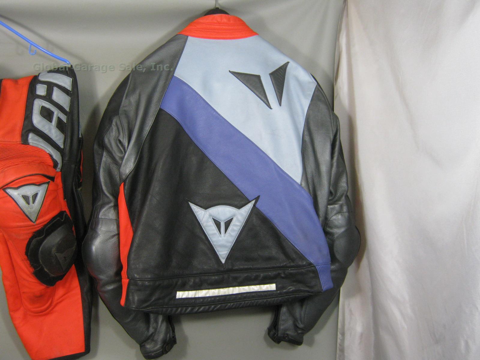 Dainese Evolution TS Leather Motorcycle Biker Riding Jacket Coat + Pants Size 58 2