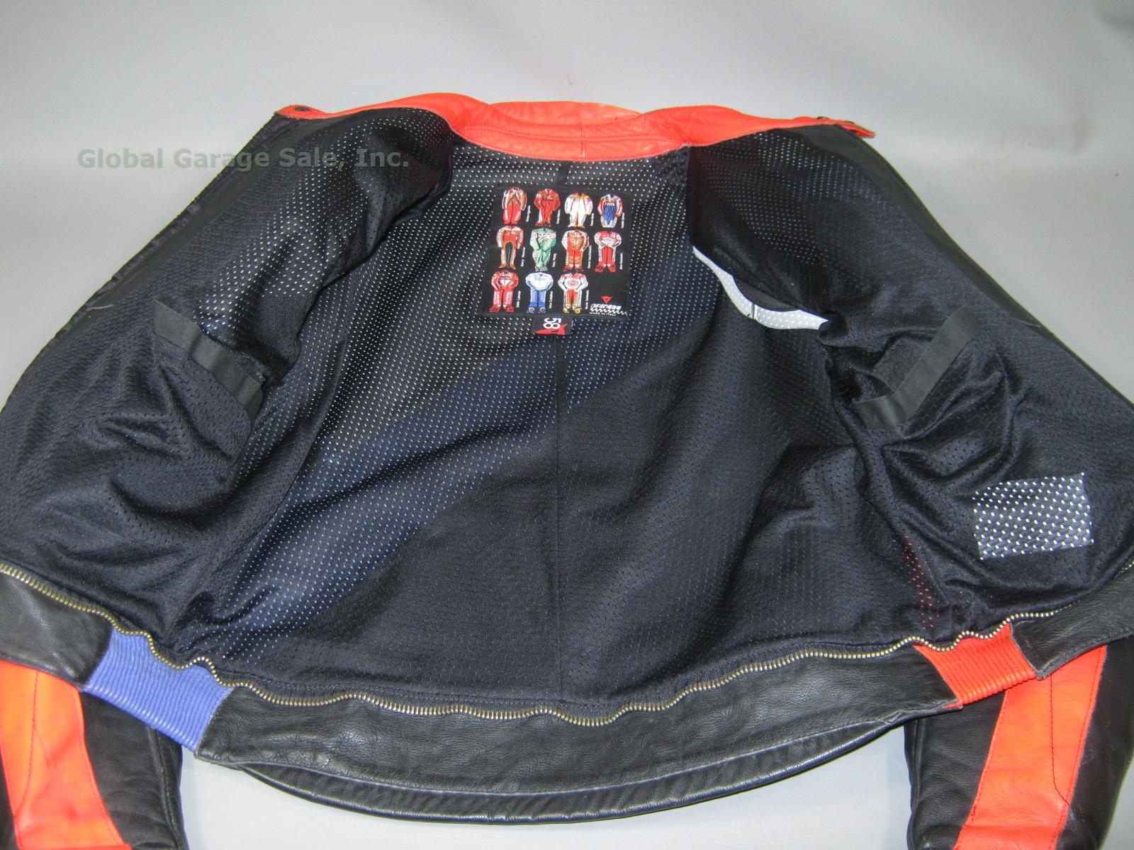 Dainese Evolution TS Leather Motorcycle Biker Riding Jacket Coat + Pants Size 58 3