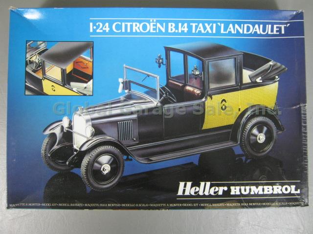 3 Heller Humbrol 1/24 Scale Models Citroen B14 Borden Taxi Landaulet 5HP Trefle 1