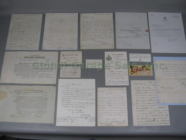 RARE Vermont Governors Signatures Signed Autographed Letters Document 1797-1950s