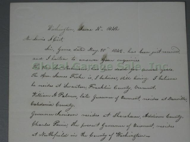 RARE Vermont Governors Signatures Signed Autographed Letters Document 1797-1950s 25
