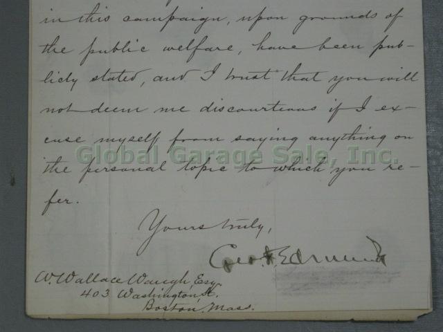 RARE Vermont Governors Signatures Signed Autographed Letters Document 1797-1950s 67