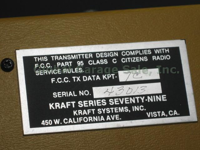 Kraft RC Series Seventy-Nine 79 KPT 7C Transmitter KPR Receiver KPS Servos KBC + 5