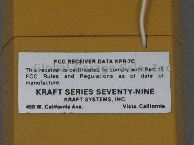 Kraft RC Series Seventy-Nine 79 KPT 7C Transmitter KPR Receiver KPS Servos KBC + 9