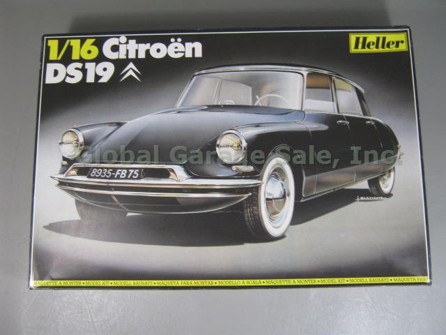 2 Heller Citroen DS 19 Cabriolet 1/16 Scale Model Kits #751 Black 80796 Red NR! 1