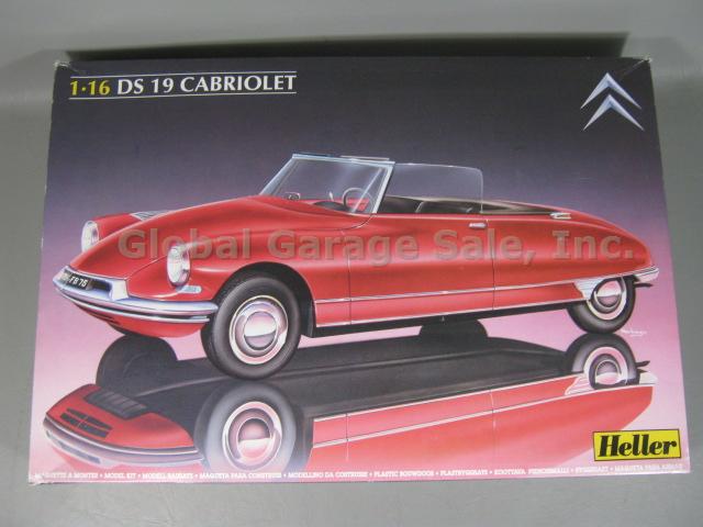 2 Heller Citroen DS 19 Cabriolet 1/16 Scale Model Kits #751 Black 80796 Red NR! 9
