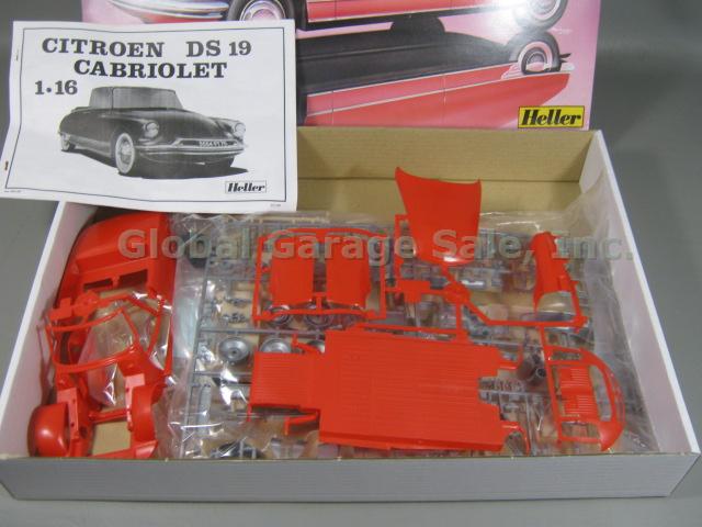 2 Heller Citroen DS 19 Cabriolet 1/16 Scale Model Kits #751 Black 80796 Red NR! 10