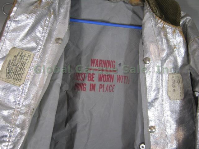 Vtg Aluminized Firefighter Suit Fire Proximity Turnout Jacket Pants Lot USAF NR! 4