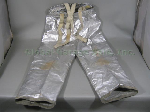 Vtg Aluminized Firefighter Suit Fire Proximity Turnout Jacket Pants Lot USAF NR! 10