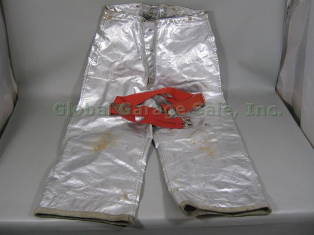 Vtg Aluminized Firefighter Suit Fire Proximity Turnout Jacket Pants Lot USAF NR! 13