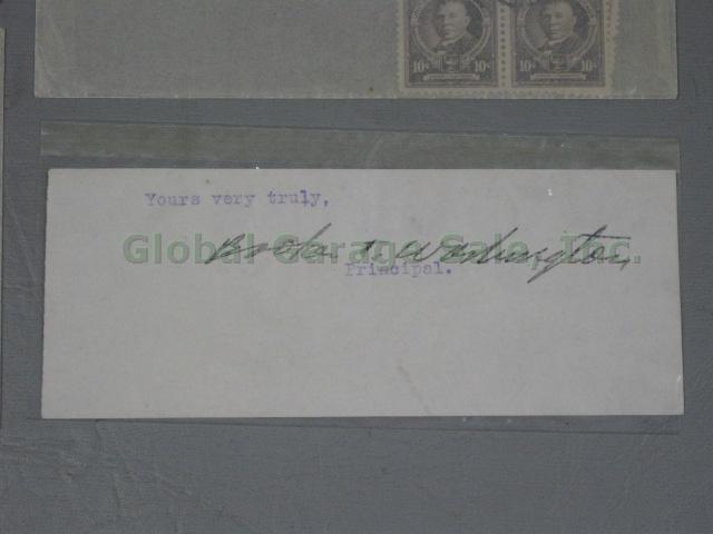 Booker T Washington Signed Cut Signature Autograph + 1940 1956 FDCs + US Stamps 1
