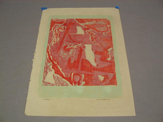 Original 1953 William H Littlefield Woodblock Print NR 1