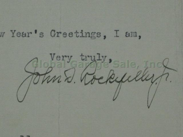 John D Rockefeller Jr 1919 Typed Hand Signed NY Times Letter Signature Autograph 6