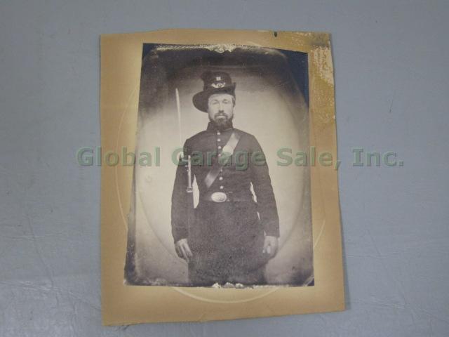 Civil War Union Soldier CDV Cabinet Card Photo + Discharge Certificate Letter NR 3