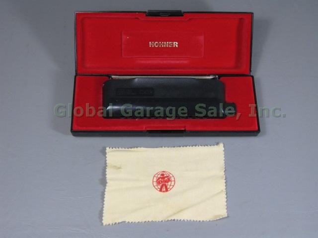 Hohner 7545/48 CX12 Chromatic Harmonica Black Plastic Original Case + Cloth NR!