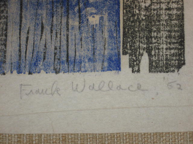 4 Original 1950s Frank Wallace Woodblock Woodcut Prints 7