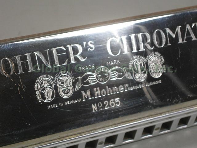 Hohner Chromatic Bass Harmonica Chromatica Model 265 Original Case + Cloth NR! 8