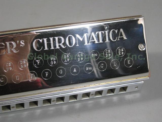 Hohner Chromatic Bass Harmonica Chromatica Model 265 Original Case + Cloth NR! 10