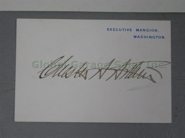 Rare Chester A Arthur Signed Executive Mansion Card Autograph Signature + FDC 1