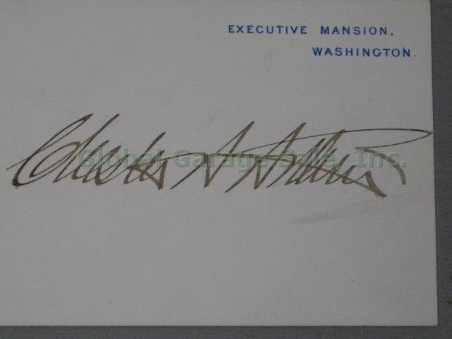 Rare Chester A Arthur Signed Executive Mansion Card Autograph Signature + FDC 2
