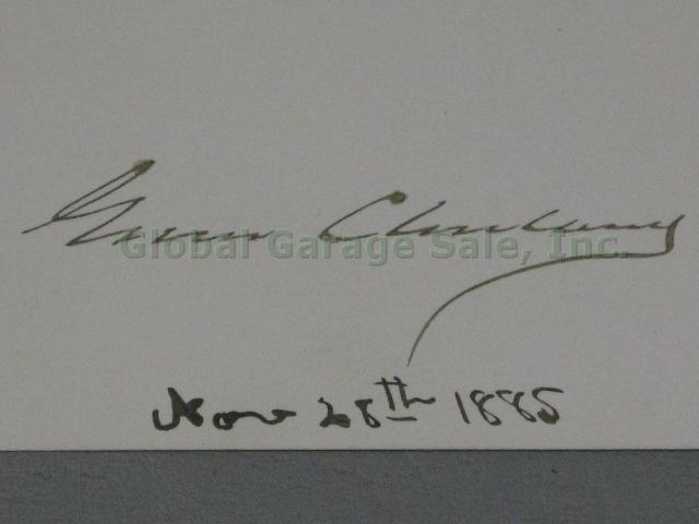 Rare Grover Cleveland 1885 Signed Executive Mansion Card Autograph Signature NR! 2
